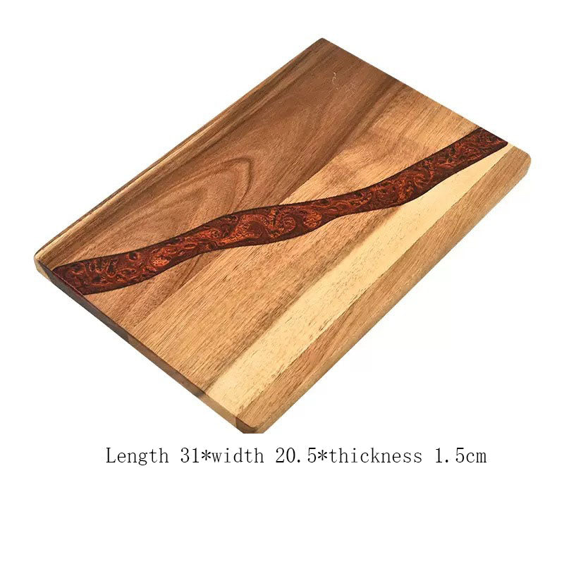 Heavy Duty Serving Tray Chopping Board With Ocean Wave  Epoxy Resin Wood Cutting Board - V.I.P Digital Presence