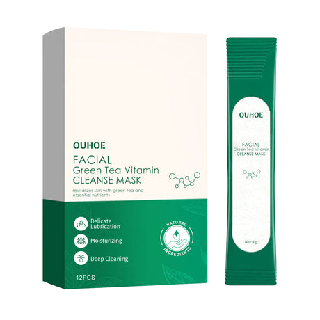 Facial Green Tea Vitamin Cleanse Mask, Facial Acne Deep Moisturizing Smear Delicate Pores Tender Skin - V.I.P Digital Presence