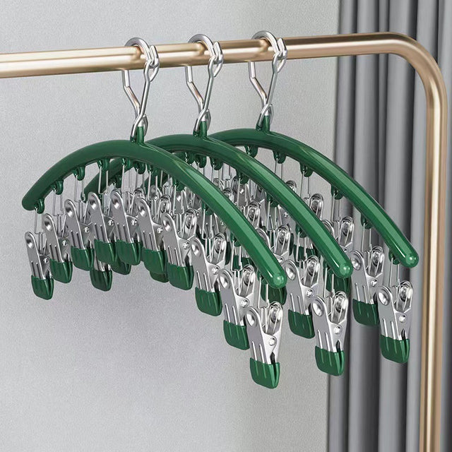 Clothes Hanger with Multiple Clips for Home Use Retractable Travel Space-Saving Indoor Bra and Panty Drying Rack Circular Design for Balcony - V.I.P Digital Presence