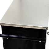 5 DRAWERS MULTIFUNCTIONAL TOOL CART WITH WHEELS-BLACK+BLUE - V.I.P Digital Presence