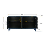 Stronger Vintage Style Buffet Cabinet Lacquered Accent Storage 4 Door Wooden - V.I.P Digital Presence