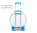 Rolling Pet Travel Trolley with Wheel, Transparent Capsule, Pink, Green, Puppies, Dogs, Cat Carriers Bag, 5-20Kg - V.I.P Digital Presence