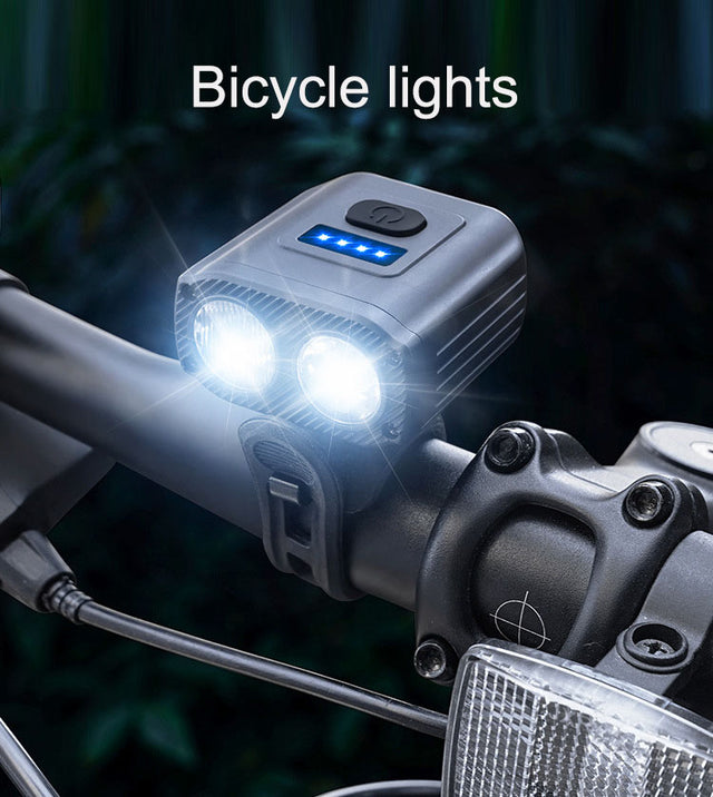 Bicycle headlights, mountain road bike headlights, outdoor night riding ABS waterproof high brightness Type-C charging riding eq - V.I.P Digital Presence