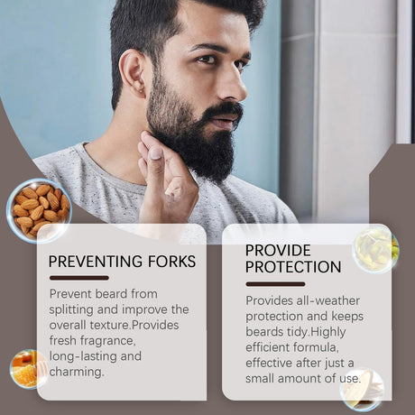Men's Beard Oil Beard Hair Nourishing Nourishing Repair Frizz Supple Care Essential Oil - V.I.P Digital Presence
