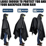 Poncho impermeable militar 3 en 1 para exteriores, con capucha y mangas, impermeable, para motocicleta, camping, senderismo, viajes, ropa impermeable, tienda de campaña.