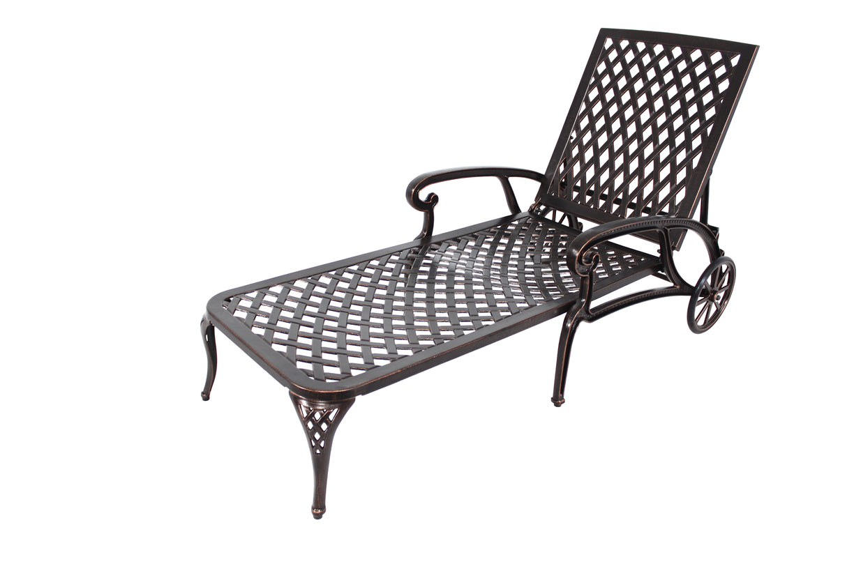 Aluminium Cast lounge chair 1pcs brown - V.I.P Digital Presence