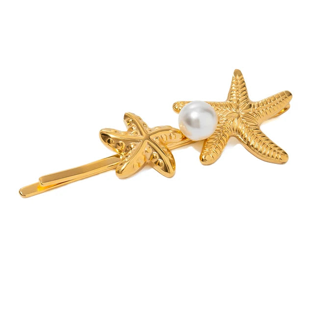 Stainless steel shell hair clip with bangs, high-end feel, ins metal hair accessories, broken hair clip at the back of the head - V.I.P Digital Presence
