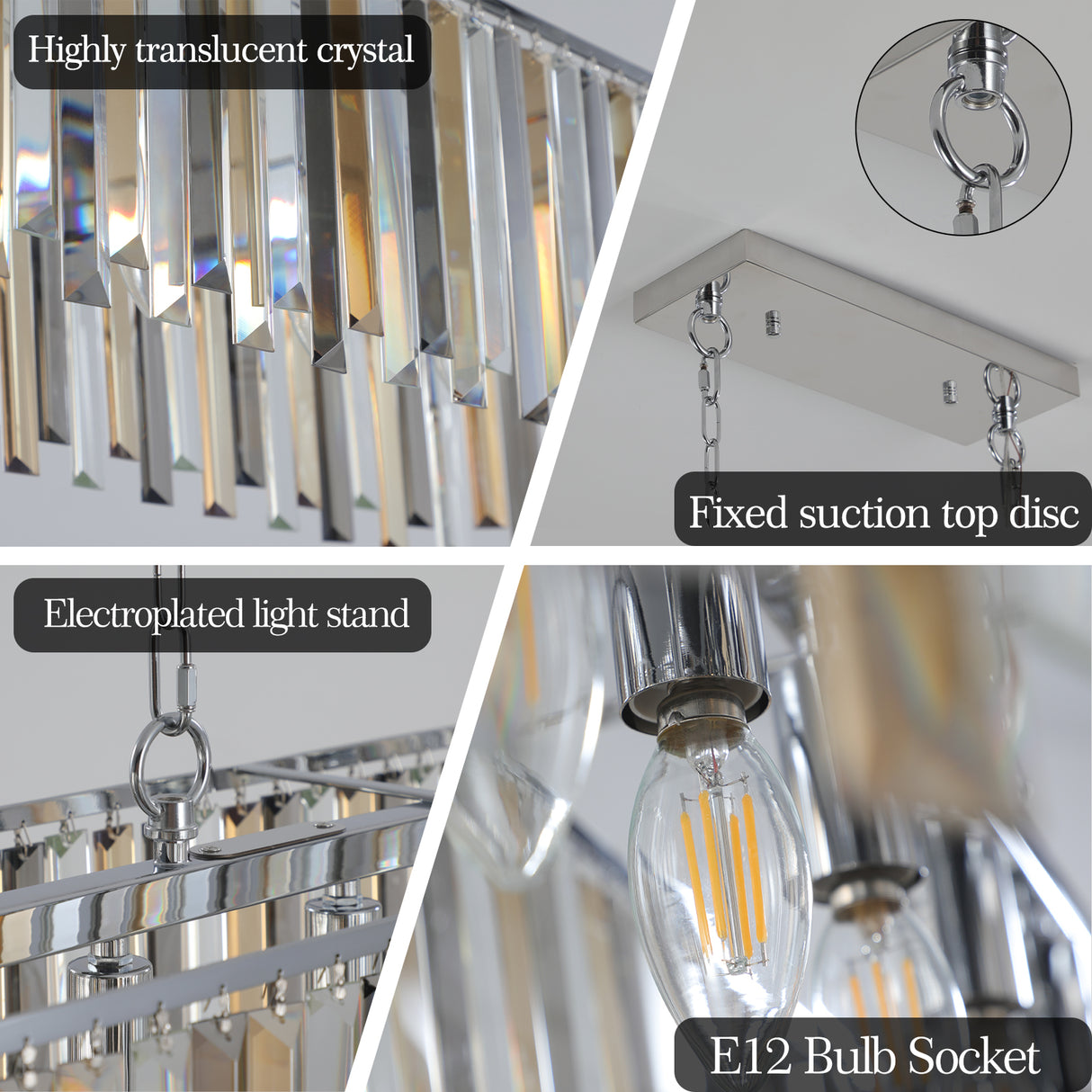 Modern Oval Crystal ceiling chandelier Luxury Home Decor Light Fixture - V.I.P Digital Presence