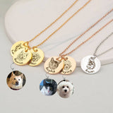 Pet sketch necklace portrait cat puppy pet DIY engraving keychain - V.I.P Digital Presence