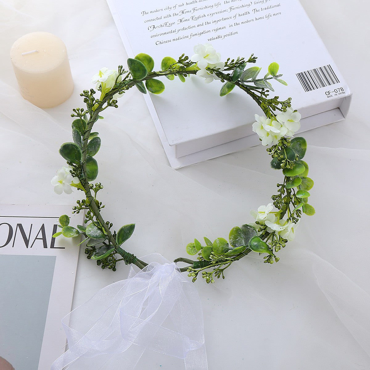 Full sky star flower wreath simulation flower bud small floral headdress sweet holiday travel photo head flower wreath - V.I.P Digital Presence