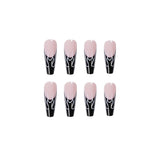 Black French Flame Wear Nail Finished False Nail Nail Patch Nail Patch Fake Nail - V.I.P Digital Presence