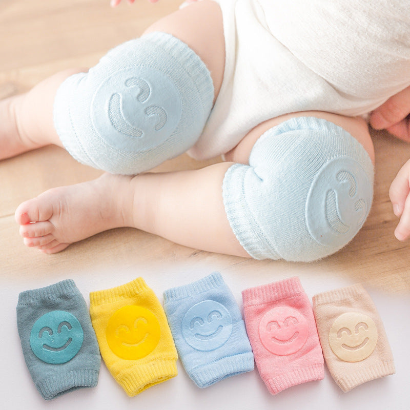 Woolen loop baby socks, elbow protection, walking and crawling, knee protection, baby and child knee protection, smiling face knee protection - V.I.P Digital Presence