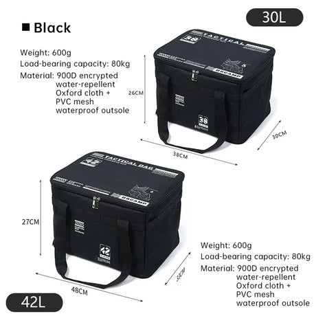 Outdoor storage bag, large - capacity foldable storage box, camping gear for picnic, portable, water - resistant - V.I.P Digital Presence
