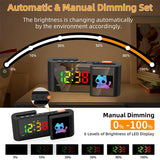 Creative S-shaped Dual-Screen RGB Colorful Alarm Clock, Adorable Cartoon Night Light Electronic Clock - V.I.P Digital Presence