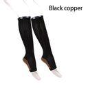1 Pair Unisex Compression Socks Zipper Leg Support Knee Socks Women Men Open Toe Thin Anti-Fatigue Stretchy Socks Drop shipping - V.I.P Digital Presence