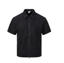 Zipper short sleeved shirt men's loose solid color shirt - V.I.P Digital Presence