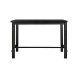 TREXM 5-Piece Counter Height Dining Set, Classic Elegant Table and 4 Chairs in Espresso and Beige - V.I.P Digital Presence