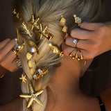 Stainless steel shell hair clip with bangs, high-end feel, ins metal hair accessories, broken hair clip at the back of the head - V.I.P Digital Presence