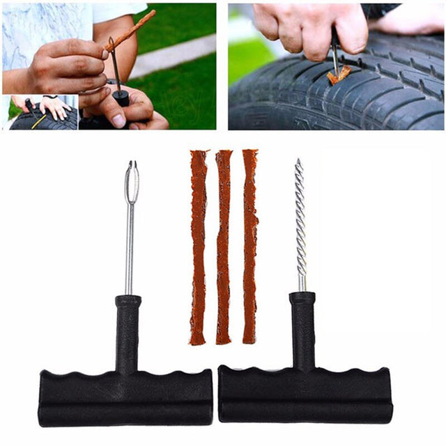 Car Tire Repair Tool Kit For Tubeless Emergency Tyre Fast Puncture Plug Repair Block Air Leaking For Car/Truck/Motobike - V.I.P Digital Presence