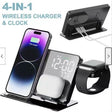 15W Four in One Wireless Charging Clock LED Digital Display Alarm Clock Temperature Display Wireless Charging - V.I.P Digital Presence