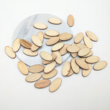 100pcs Elliptic Natural Wooden Chips Crafts For Handmade Card Diy Pattern Tag Scrapbooking Embellishment Wood Making - V.I.P Digital Presence