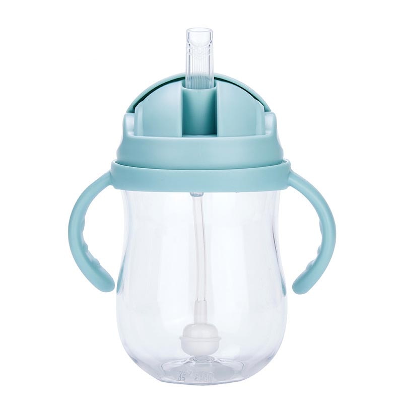Botellas de agua con forma de gel de sílice para bebés, recién nacidos, bebés y niños pequeños, con pajita