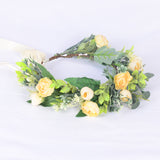 Flower garland headwear, forest style girl, sweet vacation, photography, hair accessories, simulated flowers, green leaves, flower garland - V.I.P Digital Presence