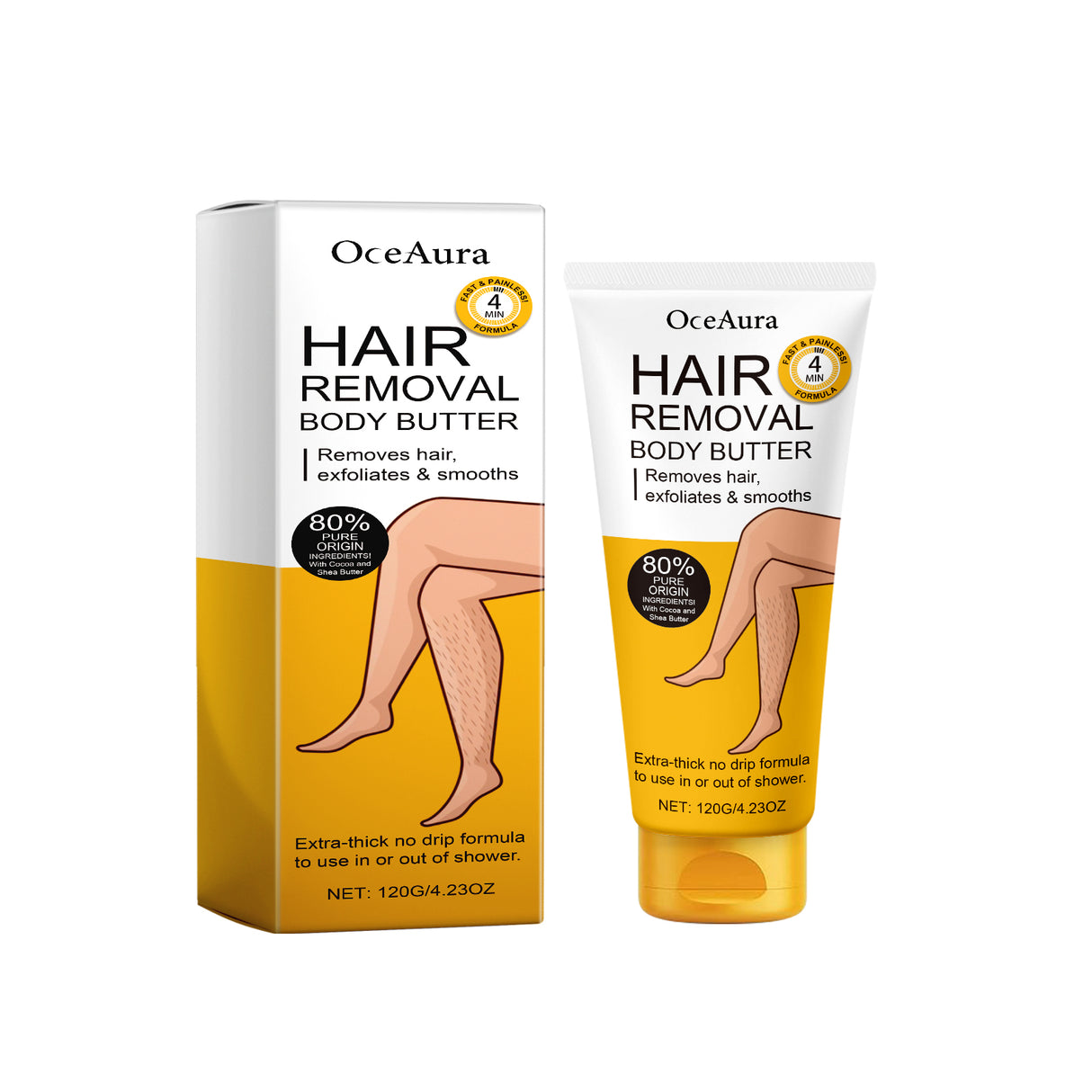 Hair Removal Body Butter, Gentle Hair Removal Non-Irritating Underarm Leg Hair Hand Hair Deep Cleansing Hair Removal Cream For Skin - V.I.P Digital Presence