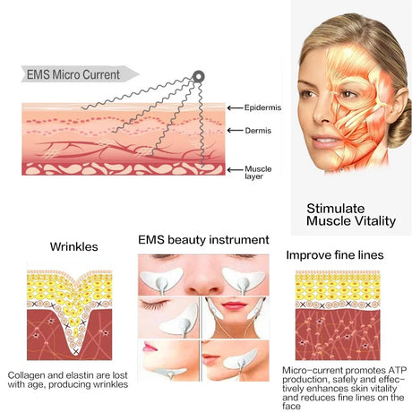 EMS Facial Massager Eye Face Lift Skin Tightening Anti-Wrinkle V-Shaped Face Muscle Stimulator Beauty Device - V.I.P Digital Presence