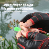 Guantes de pesca con señuelo antideslizantes, transpirables y de tres dedos, resistentes al desgaste y anticortes, para deportes al aire libre, otoño e invierno
