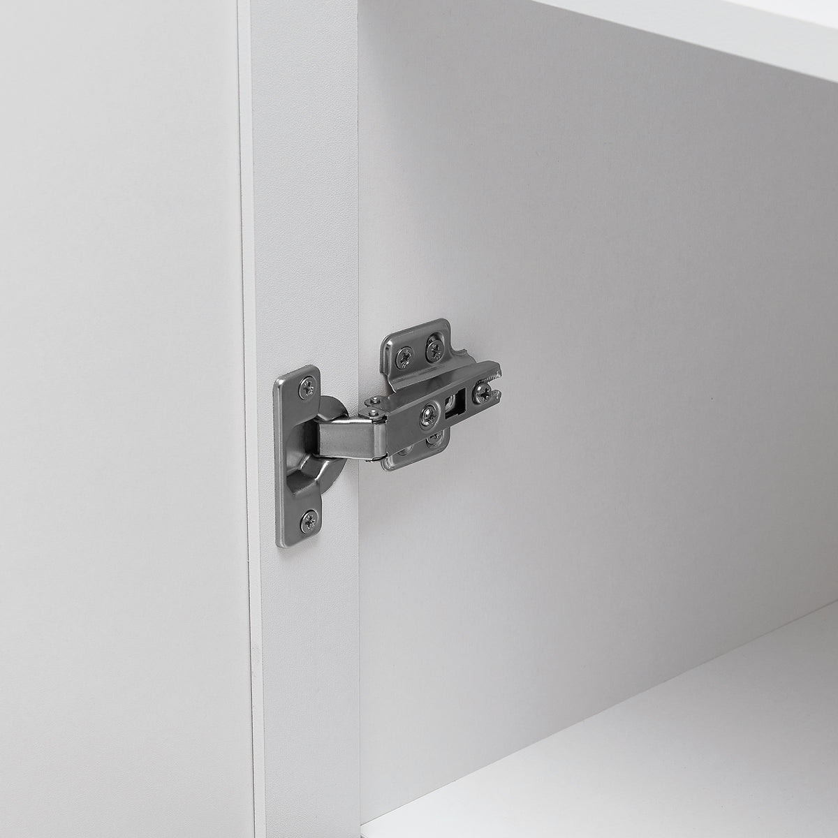 Storage Cabinet with Two Doors for Bathroom, Office, Adjustable Shelf, MDF Board, White - V.I.P Digital Presence