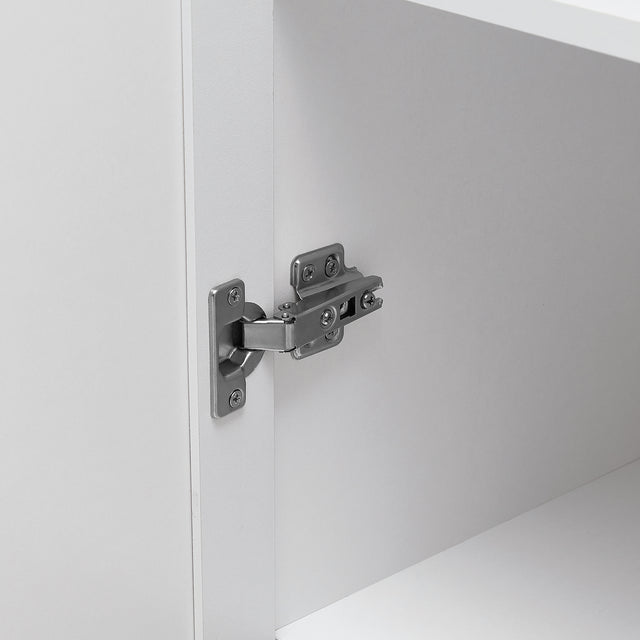 Storage Cabinet with Two Doors for Bathroom, Office, Adjustable Shelf, MDF Board, White - V.I.P Digital Presence