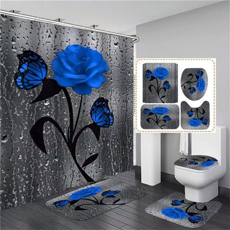 Hot HD Digital Printing Polyester Waterproof Polyester Flower Bathroom Hotel Shower Curtain - V.I.P Digital Presence