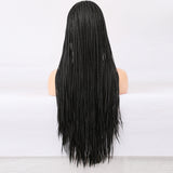 Braided Wigs Three Strand Lotus Dreadlocks Women's Chemical Fiber Front Lace Wig Headgear Lace Wigs - V.I.P Digital Presence