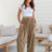 European and American women's elastic waisted pleated high waisted wide leg loose Haren cotton linen pants - V.I.P Digital Presence