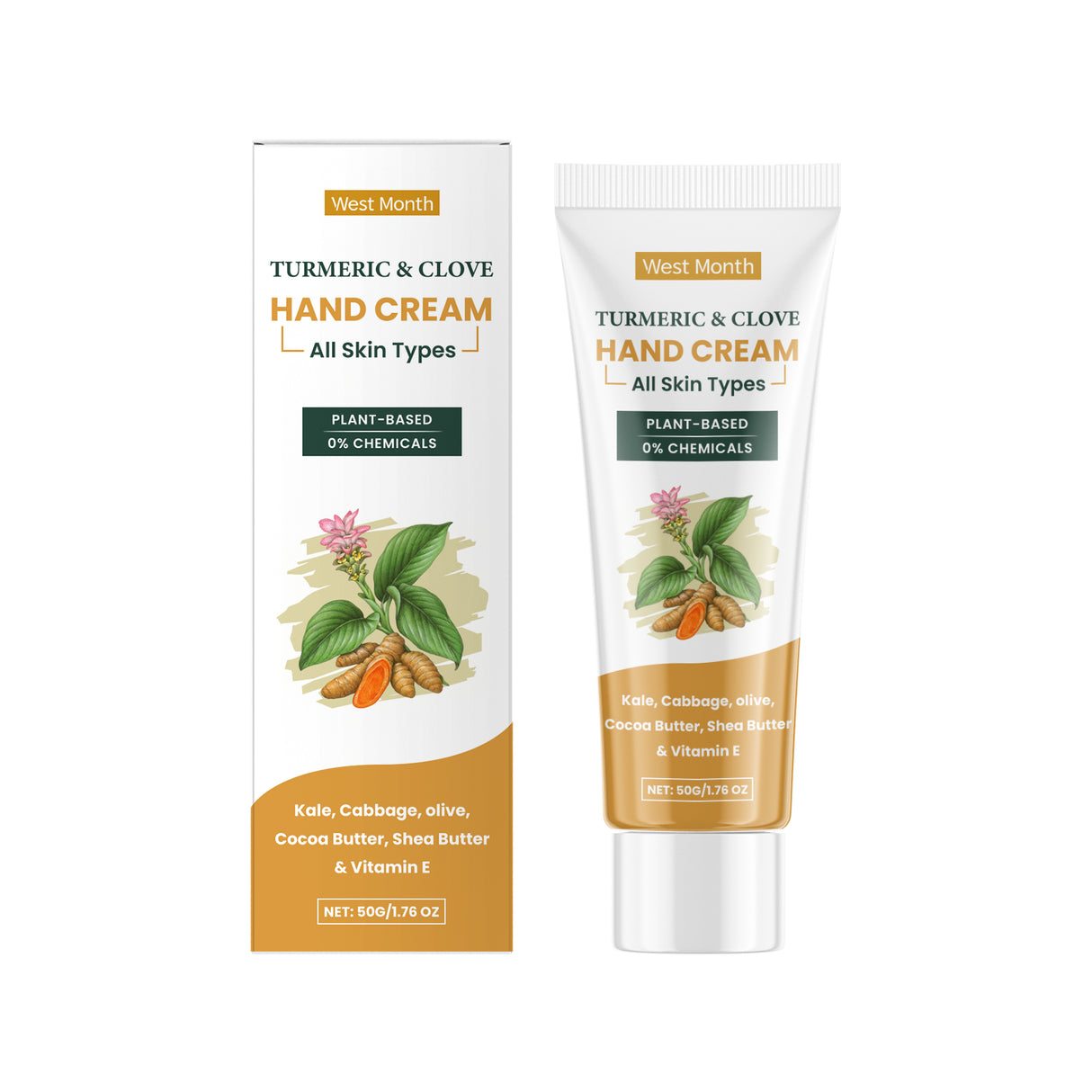 Crema de manos con aceite de clavo y cúrcuma: suave, hidratante y para manos secas en invierno.