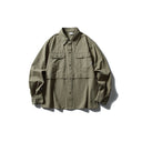 Splicing workwear long sleeved shirt men's loose casual shirt - V.I.P Digital Presence