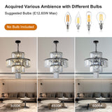 Black  Luxury Crystal Chandelier Modern Chandeliers Lights Fixture Hanging  Pendant Light Fixture for Dining Room Bedroom - V.I.P Digital Presence