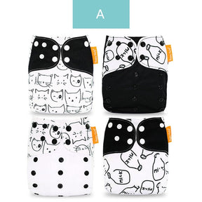 Happy Flute Cloth Diapers for Children Adjustable Wet/Dry Bag Waterproof Babies Diapers Ecological Backpack Reusable 4 pcs/set - V.I.P Digital Presence