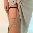 Lolita lace sexy leg ring body chain spicy girl beach fringe rhinestone thigh chain - V.I.P Digital Presence