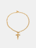18K Gold-Plated Stainless Steel Cross Necklace - V.I.P Digital Presence