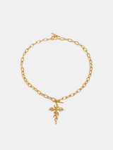 18K Gold-Plated Stainless Steel Cross Necklace - V.I.P Digital Presence