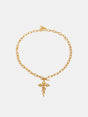 18K Gold-Plated Stainless Steel Cross Necklace - V.I.P Digital Presence