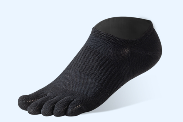 1 pair Pure Cotton Five Finger Short Socks Men Sweat Absorbent Antibacterial Breathable Mesh Boat Socks Running Sports Toe Sock - V.I.P Digital Presence