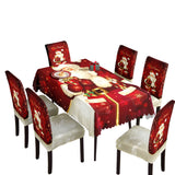 Christmas tablecloth, holiday decoration, elastic chair cover, household dining table, waterproof and dustproof tablecloth, fabric decorative tablecloth - V.I.P Digital Presence