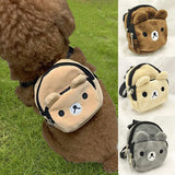 Pet Dog Backpack Durable Puppy Self Carry Backpack Adjustable Leash Cartoon Portable Harness Teddy Dog Outdoor Snack Bag - V.I.P Digital Presence