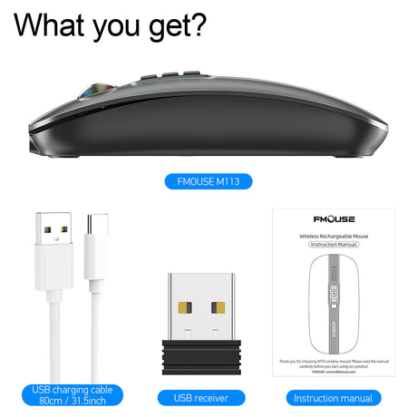 Wireless Mouse Bluetooth Dual Mode 2.4G/BT5.1 Silent Mouse 2400DPI PC Notebook Business Office - V.I.P Digital Presence