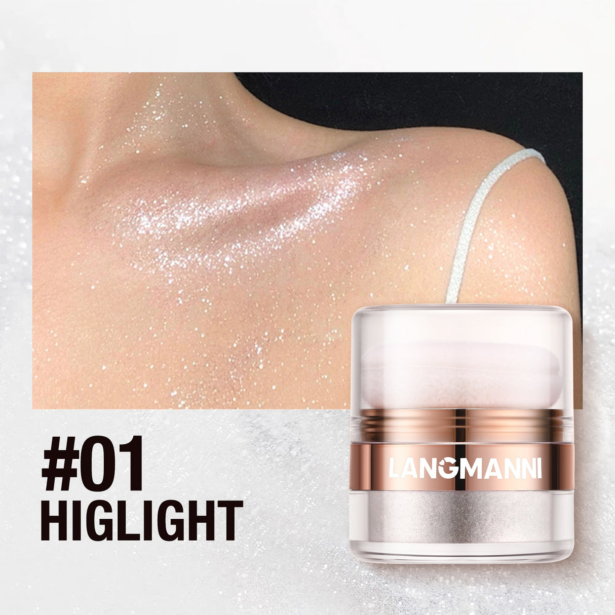 LANGMANNI Highlight powder, pat powder, face and body blush and contour powder - V.I.P Digital Presence