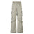 High Street Style Multi-Pocket Workwear Flared Trousers with Belt Design for Men - V.I.P Digital Presence