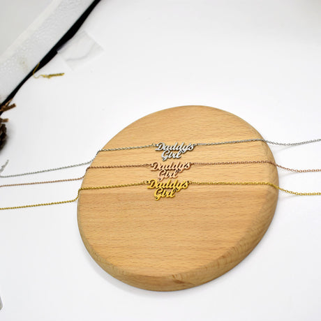 Daddy's Girl Necklace Parent's Daughter Family Member Collarbone Chain Father's Day Gift - V.I.P Digital Presence